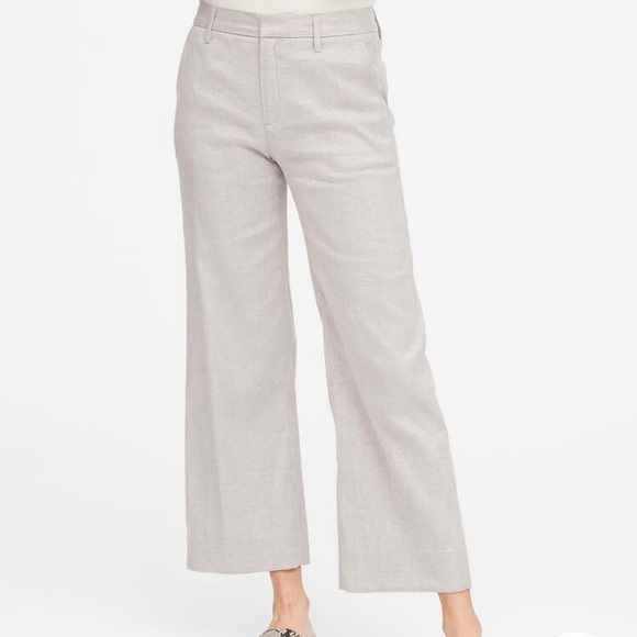 Banana Republic Petite Slim Wide-Leg Crop Pant - Picture 1 of 7